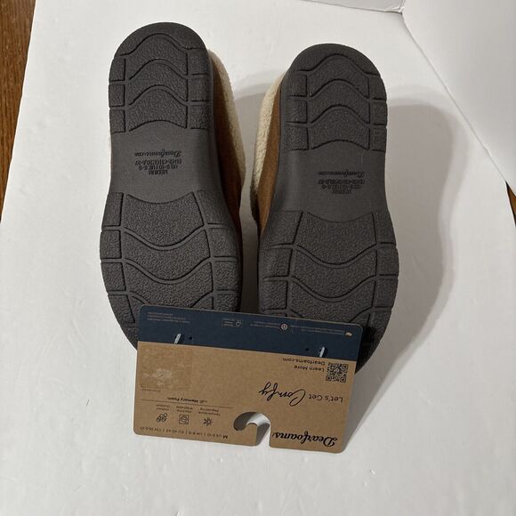 New Men’s Dearfoams Brown Slippers Slip Ons.  size 9-10.NWTS - Picture 6 of 9